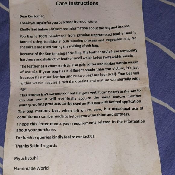 NEW Handmade World Natural Brown Leather Satchel - Picture 8 of 12